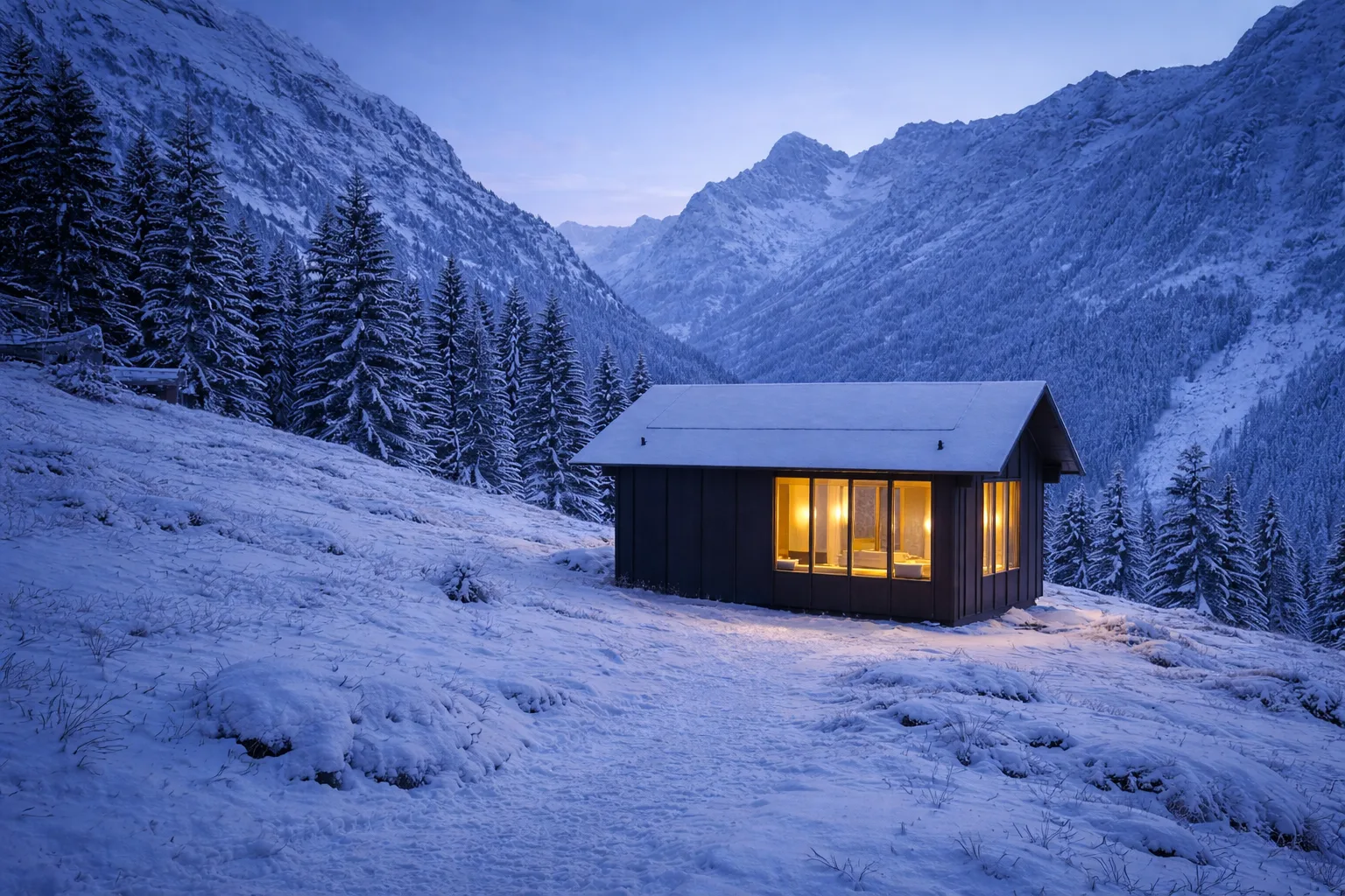 Nor Cabin på vintern